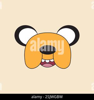 Vektor orange Doodle flache trendige Cartoon Stock Vektor