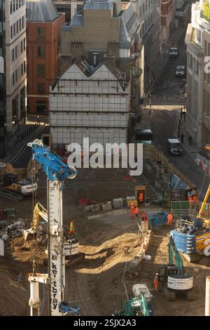 Die Salisbury Square Development wird eine neue, zweckmäßig errichtete juristische Einrichtung mit 18 Gerichtsgebäuden, die City of London Law Courts, errichten Stockfoto