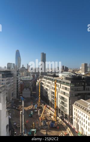 Die Salisbury Square Development wird eine neue, zweckmäßig errichtete juristische Einrichtung mit 18 Gerichtsgebäuden, die City of London Law Courts, errichten Stockfoto