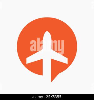Initial Letter O Travel Logo Design Konzept für Urlaub und Flugzeugsymbol Stock Vektor