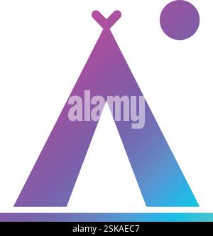 Camping Vektor Symbol Design Illustration Stock Vektor