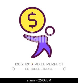 Das perfekte RGB-Farbsymbol für die Zahlung von Schulden Stock Vektor