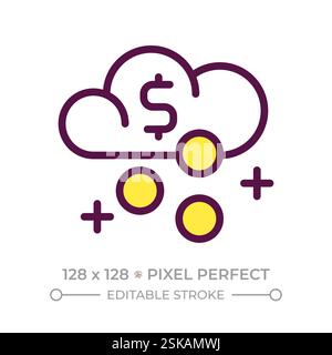 Passives Einkommen Pixel Perfect RGB-Farbsymbol Stock Vektor