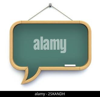 Tafel in Form einer Sprechblase – 3D-Illustration Stockfoto