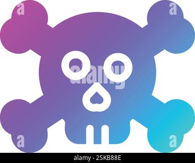 Skull Vector Symbol Design Illustration Stock Vektor