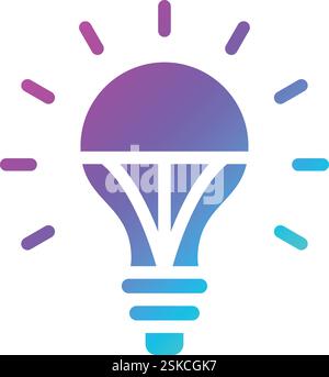 LED-Glühlampe Vektor-Symbol Design-Illustration Stock Vektor