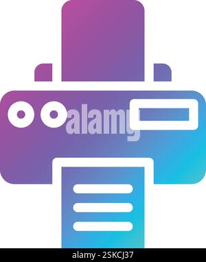 Design-Illustration Für Das Vektorsymbol Des Druckers Stock Vektor