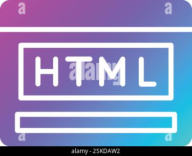 Html-Vektor-Symbol Design-Illustration Stock Vektor