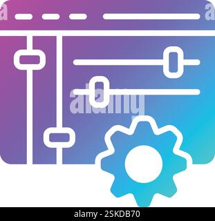 Einstellungen Vektorsymbol Konstruktionsabbildung Stock Vektor