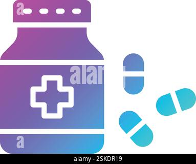 Pillen Vektor-Symbol-Design-Illustration Stock Vektor