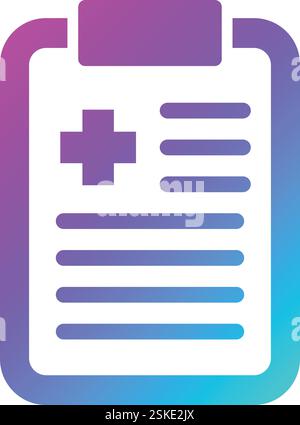 Medizinischer Bericht Vektor-Symbol-Design-Illustration Stock Vektor