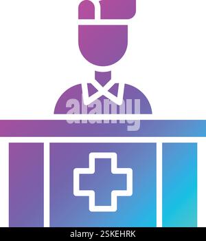 Design-Illustration Des Vektor-Symbols Für Empfang Stock Vektor