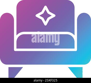 Sessel Vektor Icon Design Illustration Stock Vektor