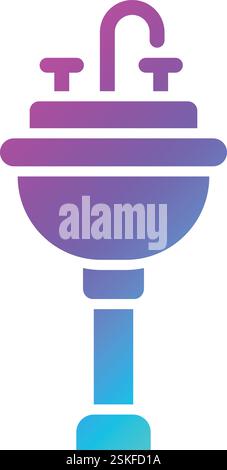 Senkvektor-Symbol Design-Illustration Stock Vektor