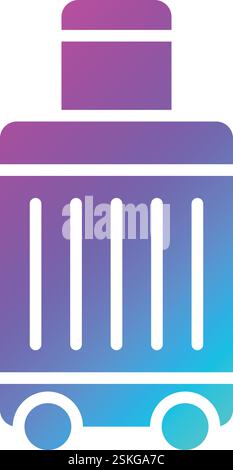 Gepäckvektor Icon Design Illustration Stock Vektor