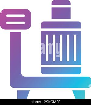 Gepäckscan Vektor-Symbol Design-Illustration Stock Vektor