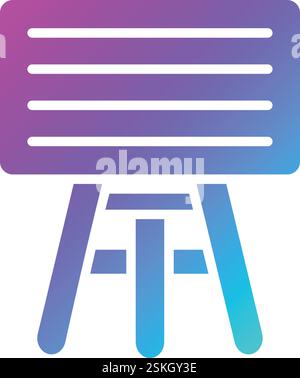 Whiteboard-Vektor-Symbol Design-Illustration Stock Vektor