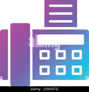 Faxgerät Vektor-Symbol Design-Illustration Stock Vektor