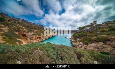 Cala Del Moro, Caló des Moro, Gemeinde Santayí, Mittelmeer, Mallorca, Islas Baleares, Spanien, Europa Stockfoto