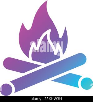 Lagerfeuer-Vektor-Symbol Design-Illustration Stock Vektor