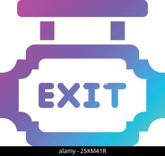 Vektorsymbol Design-Illustration Beenden Stock Vektor