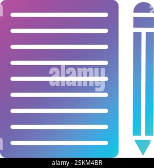 Vertragsvektor-Symbol Design-Illustration Stock Vektor