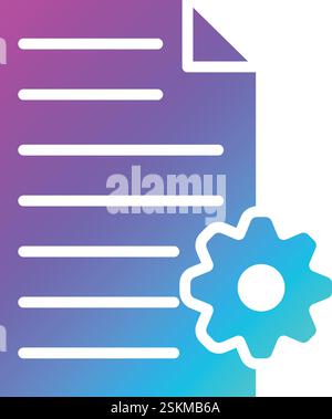 Prozessvektorsymbol Konstruktionsabbildung Stock Vektor