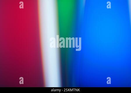 Weiche, unscharfe Farben, Rot, Grün, Blau Stockfoto