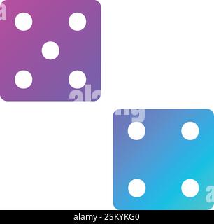 Dices Vector Icon Design Illustration Stock Vektor