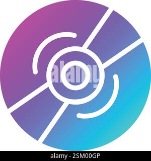 Abbildung Des Vektorsymbols Für Compact Disk Stock Vektor