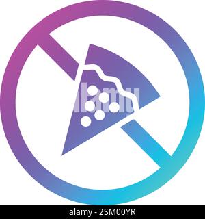 Kein Fast Food Vektor Symbol Design Illustration Stock Vektor