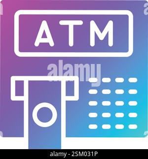 Atm Vector Icon Design Illustration Stock Vektor