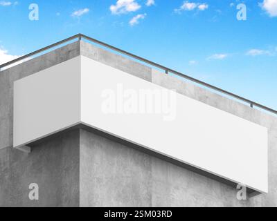 Logo Mockup 3D Zeichen Gebäude Büro oder Shop Stockfoto