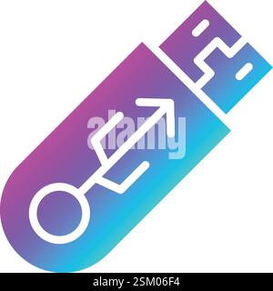 Illustration Des Pendrive-Vektor-Symbols Stock Vektor