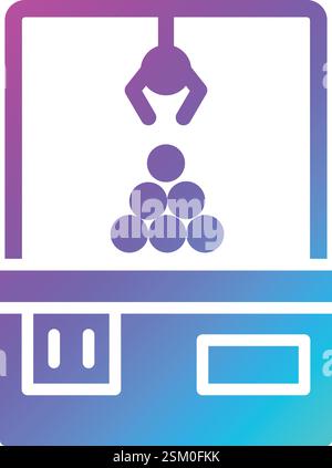 Claw Machine Vektor Symbol Design Illustration Stock Vektor