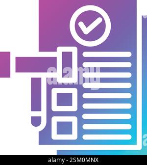 Rechtsdokumente Vektor-Symbol Konstruktionsabbildung Stock Vektor