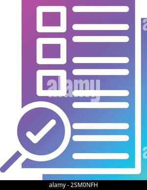 Prüfung Vektorsymboldesign-Illustration Stock Vektor