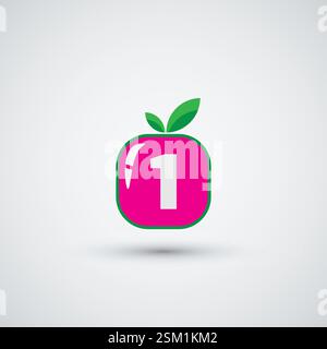 Symbolvorlage für Logo-Design Nummer eins Stock Vektor