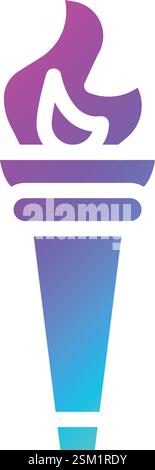 Feuerfackel Vektor Symbol Design Illustration Stock Vektor