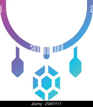 Halskette Vektor Icon Design Illustration Stock Vektor