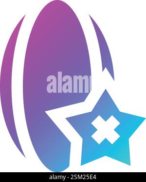 Stern Frucht Vektor Icon Design Illustration Stock Vektor