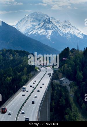 Österreich, Tirol, Autobahn A13 Brenner Stockfoto