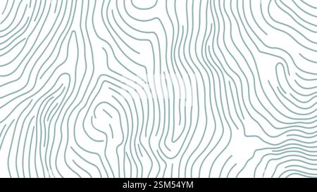 Abstrakte topografische Konturlinien Hintergrund. Unregelmäßig gekrümmtes Linienmuster bildet Textur. Großartiger Hintergrund für wissenschaftlich-technologische Projekte. Einfach Stock Vektor