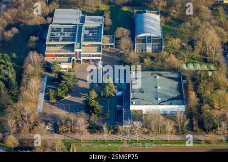 Luftaufnahme, Freiherr-vom-Stein-Gymnasium Hamm, Uentrop, Hamm, Ruhrgebiet, Nordrhein-Westfalen, Deutschland Stockfoto