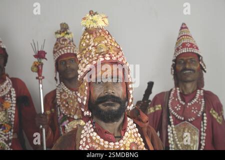 Gondhali aus Sholapur District, Maharashtra, Indien MR#687Z, 687W, 697Y Stockfoto