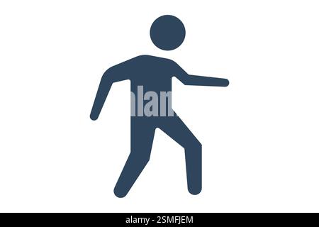 Schrittsymbol. Symbolstil durchgehend. Symbol für Fitnessstudio und Fitness. Vektor-Illustration für Gym-Elemente Stock Vektor