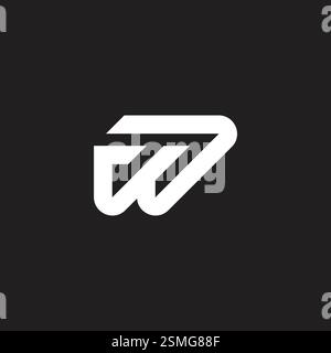 Abstrakter Logo-Vektor mit Buchstabe rw Stock Vektor