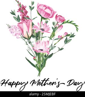 Glücklicher Muttertag Vektor, Muttertagskarte, T-Shirt Design Vektor Illustration Stock Vektor