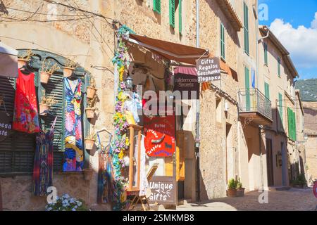 Straßen von Valldemossa Dorf, Valldemossa, Mallorca, Balearen, Mallorca (Mallorca), Balearen, Spanien Stockfoto