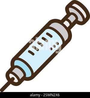 Spritzenvektor-Kritzelillustration und Grafik. Teil der Laborkategorie. Stock Vektor